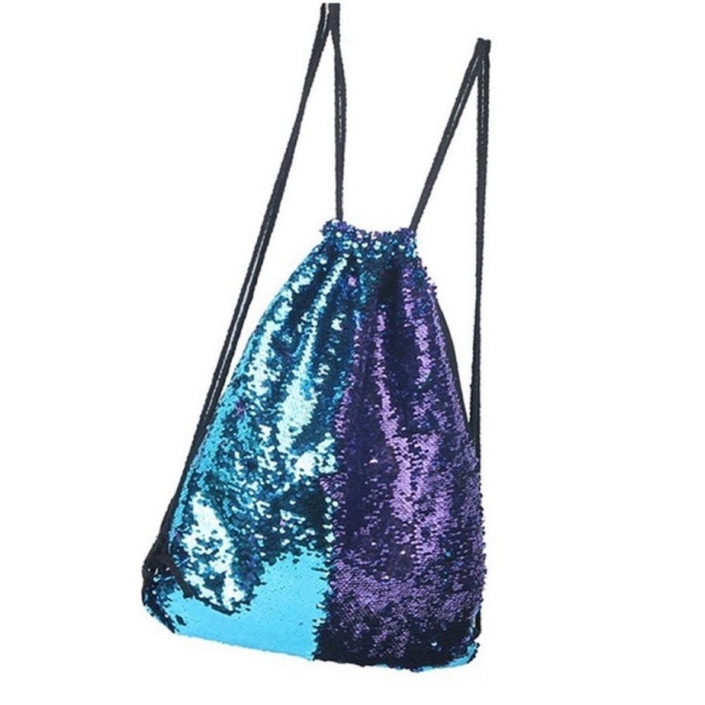 Drawstring Backpack With Reversible Sequins - image 4
